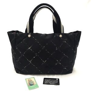 Authentic Used Chanel Travel Line Nylon Tote